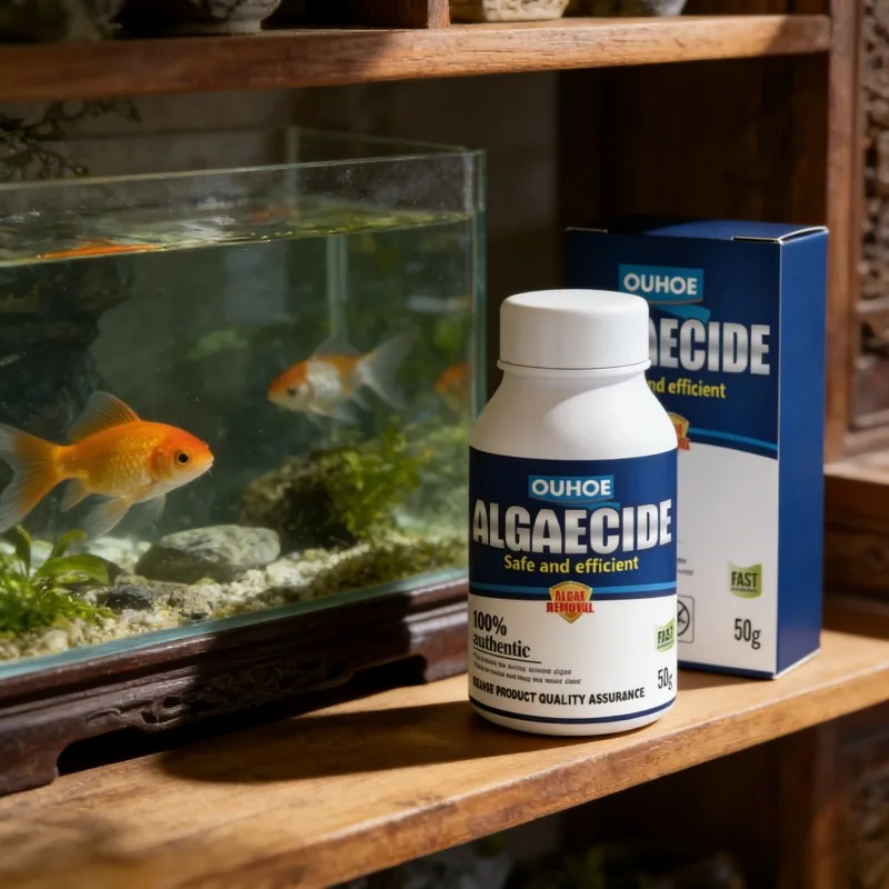 Water Soluble Stabilizer - สารกำจัดสาหร่ายประสิทธิภาพสูง 50 กรัม สำหรับควบคุมสาหร่ายและตะไคร่น้ำในบ่อปลา ลดน้ำเขียว ทำให้น้ำใส