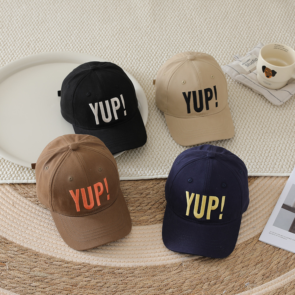 Embroidery Cap - หมวกเบสบอลเด็กชายหญิงแฟชั่นปักตัวอักษรฮิปฮอปปรับได้หมวกกีฬากลางแจ้งระบายอากาศได้ดีบังแดดหมวกกันแดดสำหรับเดินทาง