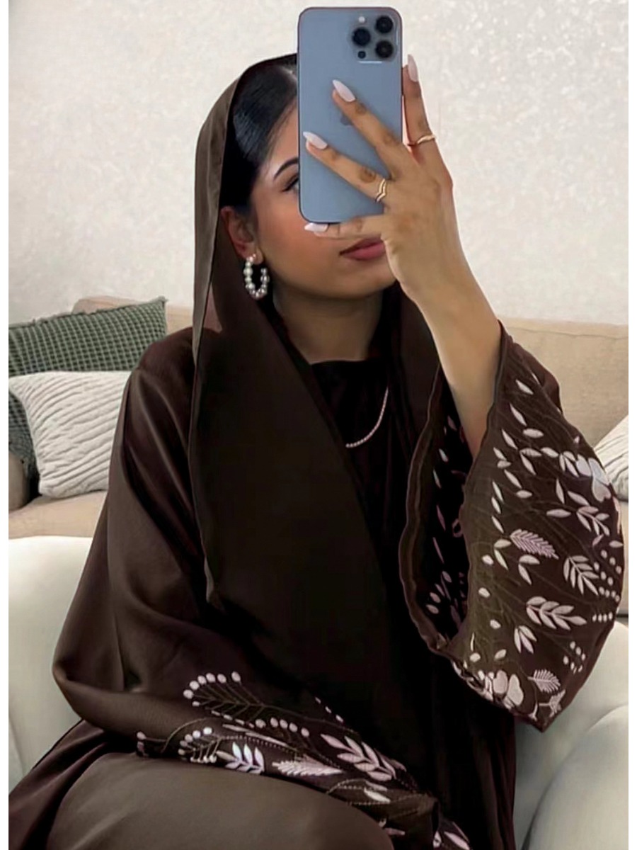 Embroidery Kaftan - ชุดเดรสอาบายาไก่งวงสำหรับเสื้อผ้ากุลสตรีโมรอคโคดูไบอิสลามชุดยาวมุสลิมมุสลิมรอมฎอนอาบาอัน