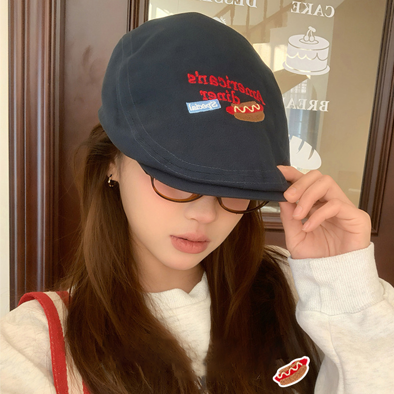 Embroidery Artist - หมวกแก๊ปสตรี งานปักสไตล์ญี่ปุ่น ดีไซน์เรียบง่าย ทันสมัย ใช้งานได้หลากหลาย หมวกกันแดดลำลอง