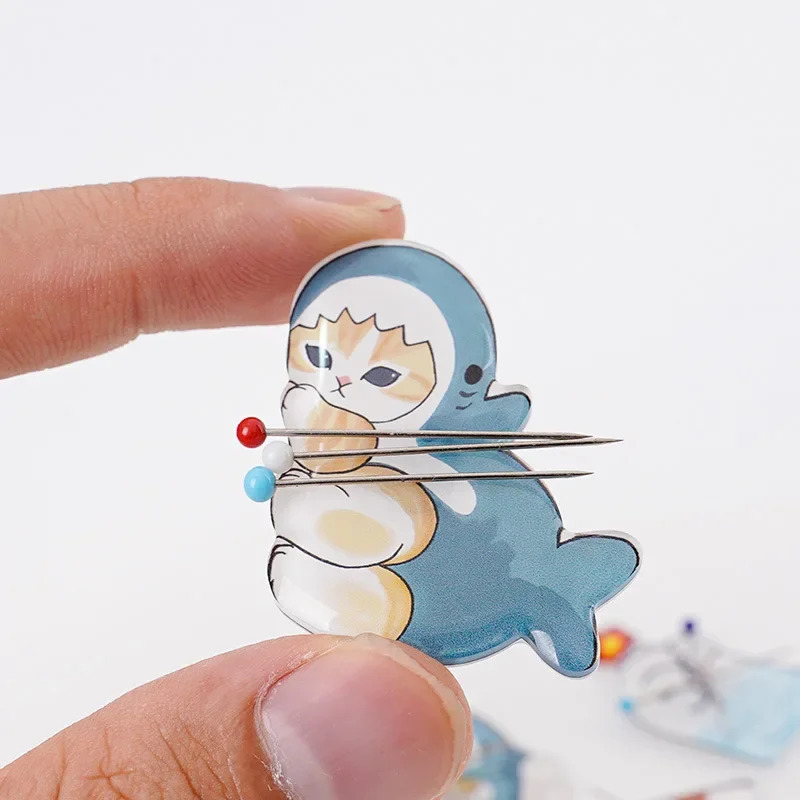 Needle Minder Magnet - เข็มอะคริลิคแมวน่ารัก 1 ชิ้น ด้ายเย็บผ้าแม่เหล็ก หลอดเข็ม งานปักครอสติช