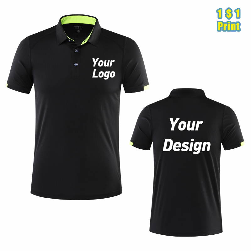 Embroidery Design Logo - Quick-Drying Breathableกีฬาเสื้อโปโลโลโก้ที่กําหนดเองพิมพ์เย็บปักถักร้อยออกแบบบริษัทแบรนด์แฟชั่น 8 สีเสื้อS-6xl 2025
