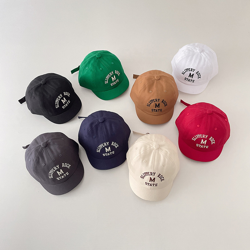 Embroidery Cap - หมวกแก๊ปเด็ก RAISE แบบลำลอง ปักลายเท่ๆ สไตล์คลาสสิก หมวกเบสบอลเด็ก