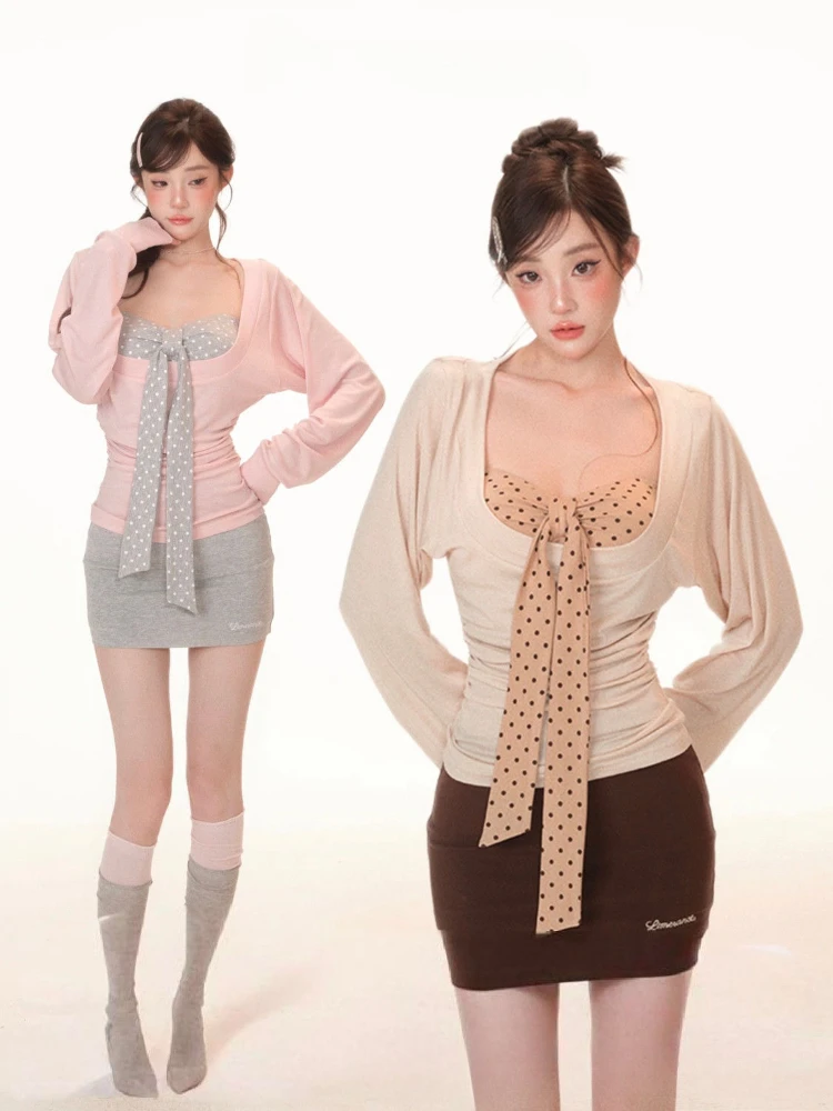 ชุดเซ็ตสองชิ้นสไตล์ Y2K: เสื้อ - Embroidery Origin บทวิจารณ์และราคา