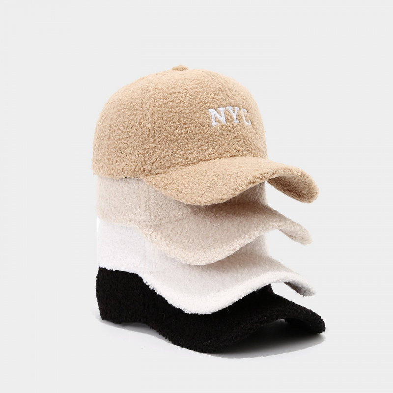 หมวกเบสบอลผ้าขนแกะเท็ดดี้พร้อม - Embroidery Nyc บทวิจารณ์และราคา