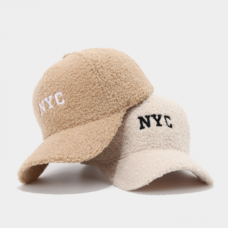 หมวกเบสบอลผ้าขนแกะเท็ดดี้พร้อม - Embroidery Nyc บทวิจารณ์และราคา