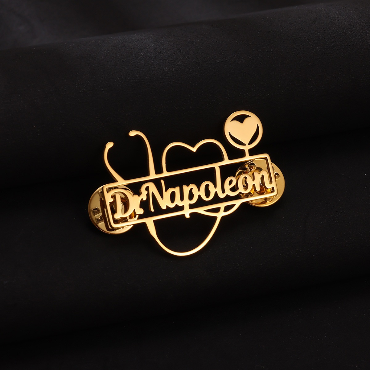 เข็มกลัดรูปหูฟังแพทย์แบบกำหนดเ - Embroidery Icon บทวิจารณ์และราคา