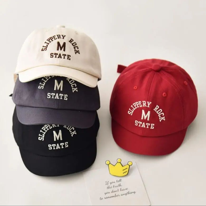 หมวกแก๊ปเด็กสไตล์ลำลองแบบใหม่  - Embroidery Cap บทวิจารณ์และราคา