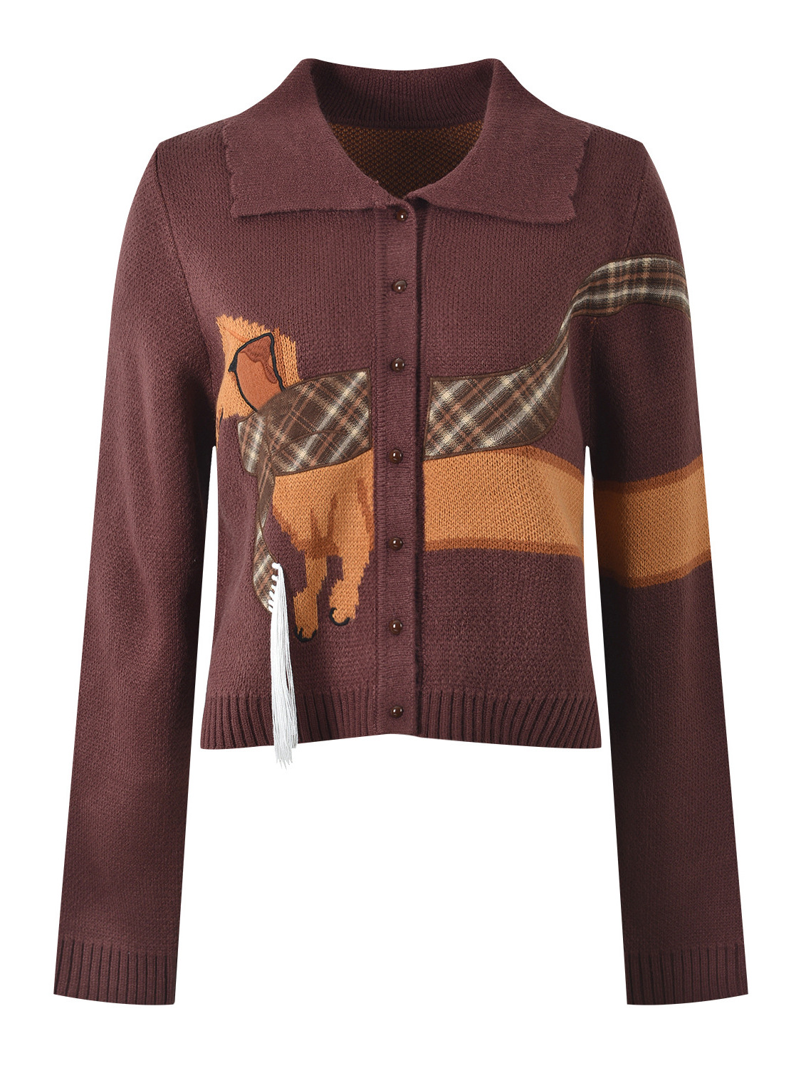 เสื้อคาร์ดิแกนไหมพรมปักลายสุนั - Embroidery Cardigan บทวิจารณ์และราคา