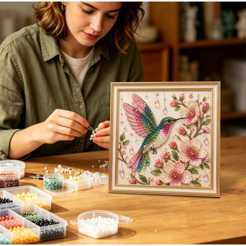 ชุดงานฝีมือ DIY ปักลูกปัดและไข - Embroidery Beads บทวิจารณ์และราคา