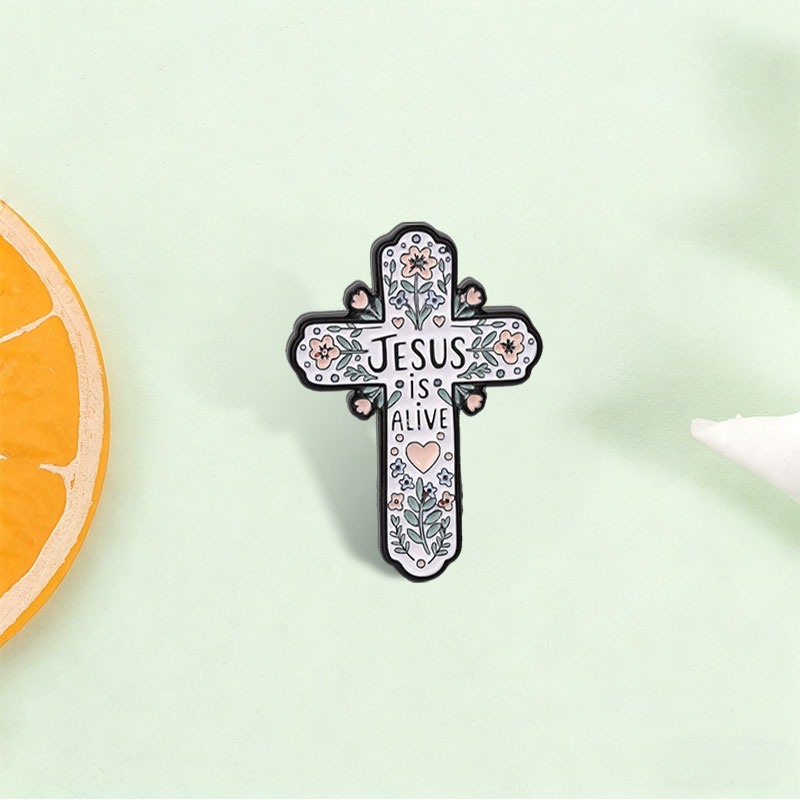 เข็มกลัดเคลือบลายพระเยซูทรงพระ - Embroidery Icon บทวิจารณ์และราคา