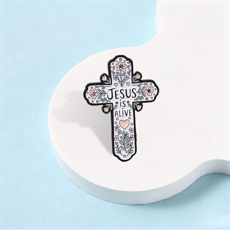 เข็มกลัดเคลือบลายพระเยซูทรงพระ - Embroidery Icon บทวิจารณ์และราคา
