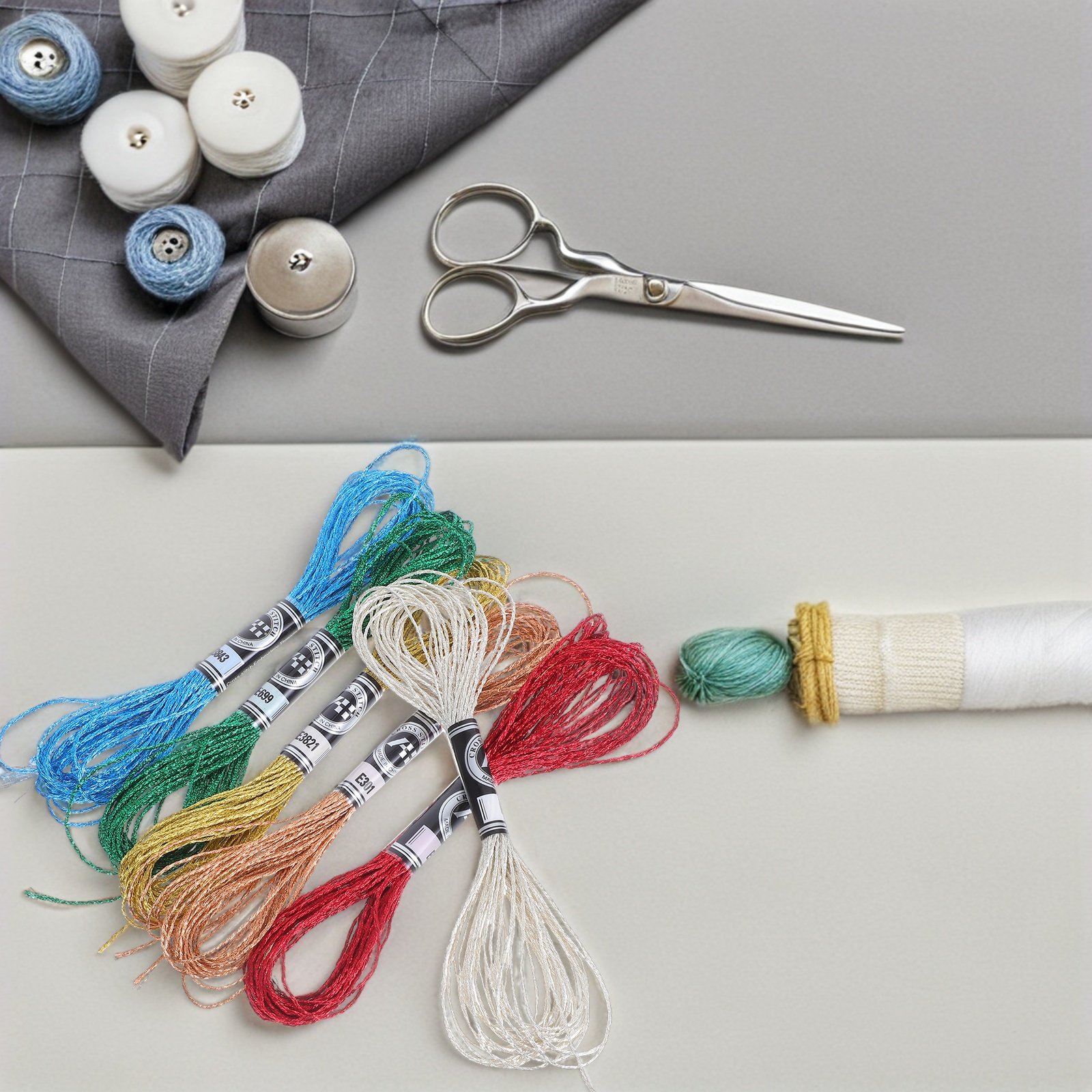 ด้ายปักลายเมทัลลิกแวววาว 6 ชิ้ - Embroidery Floss บทวิจารณ์และราคา