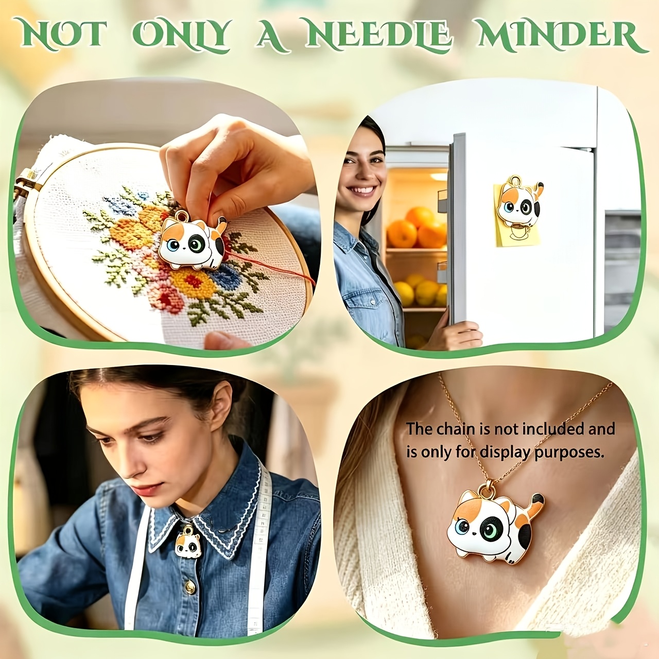 ที่วางเข็มแม่เหล็กรูปแมว 1 ชิ้ - Needle Minder Magnet บทวิจารณ์และราคา
