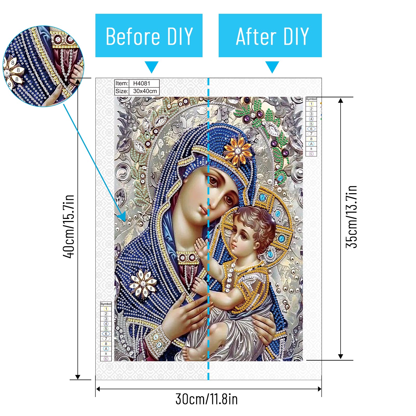 รูปร่างพิเศษเพชรจิตรกรรมชุดสํา - Embroidery Icon บทวิจารณ์และราคา