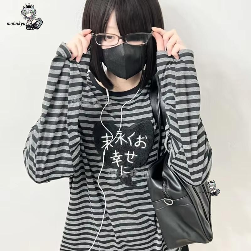 เสื้อยืดแขนยาวคอกลมสไตล์อเมริก - Embroidery Origin บทวิจารณ์และราคา