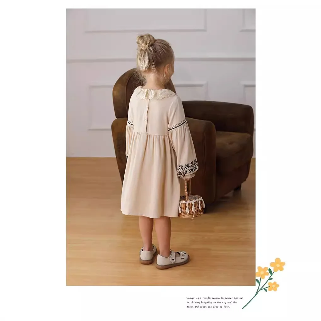 ชุดเดรสแขนยาวของเด็กผ้าฝ้ายและ - Embroidery Artist บทวิจารณ์และราคา
