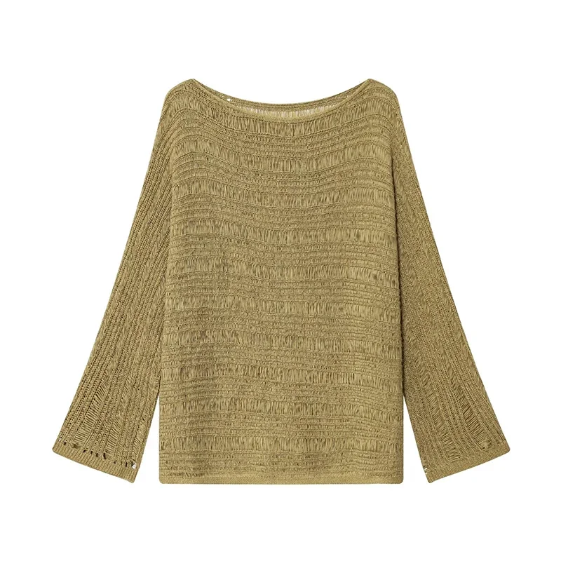 เสื้อสเวตเตอร์ถักคอเรือสไตล์วิ - Embroidery Origin บทวิจารณ์และราคา