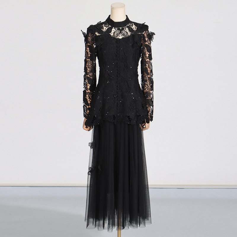 QMQAแฟชั่นผู้หญิงElegant 2 ชิ้ - Embroidery Underlay บทวิจารณ์และราคา