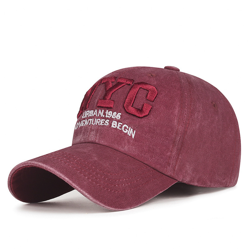 หมวกเบสบอลผ้าฝ้ายวินเทจปักตัวอ - Embroidery Nyc บทวิจารณ์และราคา