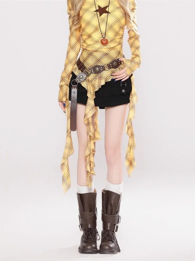 เสื้อยืดวินเทจลายสก๊อต Y2K สำห - Embroidery Origin บทวิจารณ์และราคา