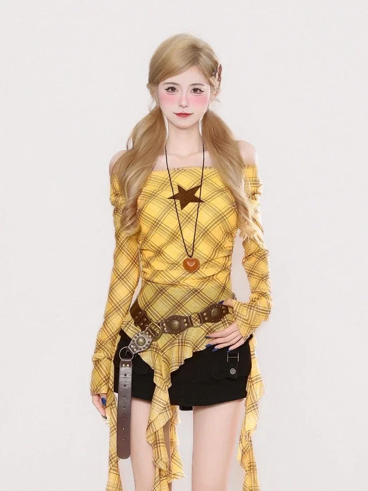 เสื้อยืดวินเทจลายสก๊อต Y2K สำห - Embroidery Origin บทวิจารณ์และราคา