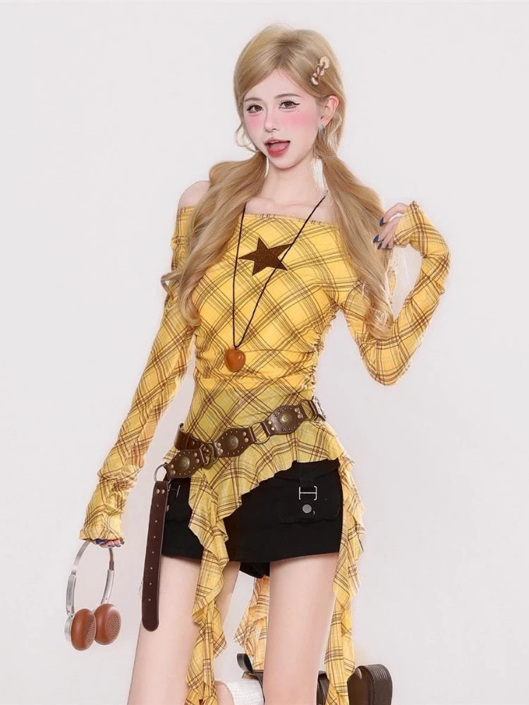 เสื้อยืดวินเทจลายสก๊อต Y2K สำห - Embroidery Origin บทวิจารณ์และราคา