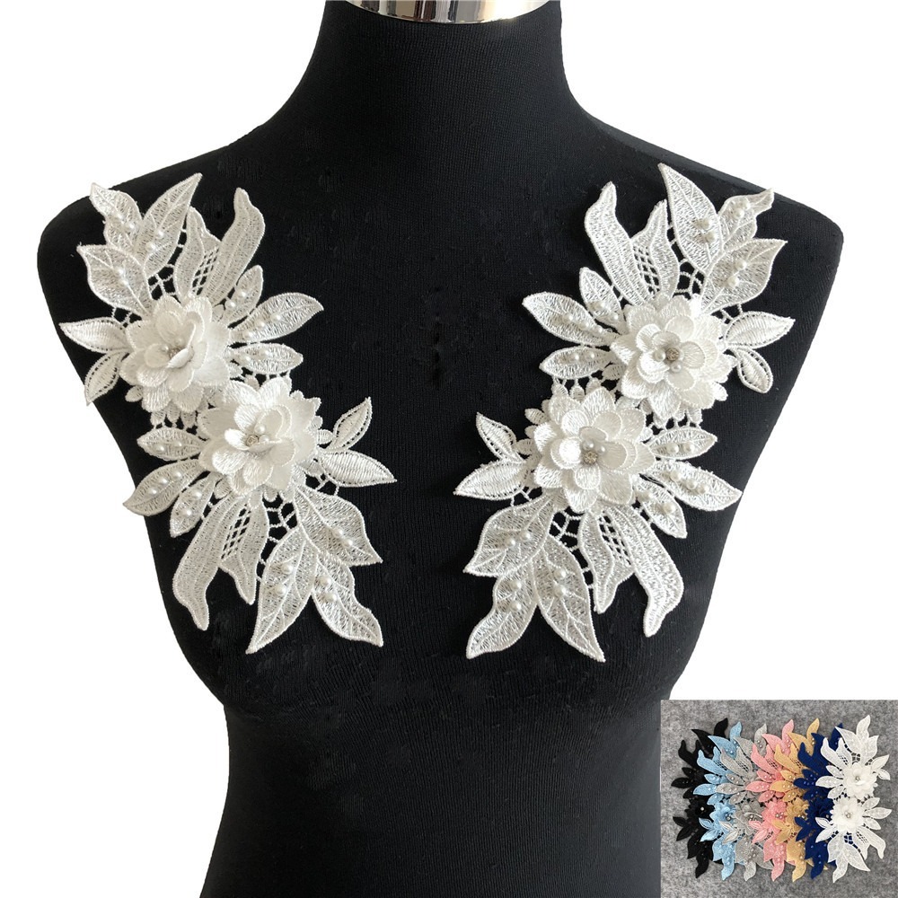 สติกเกอร์ผ้าลายดอกไม้ไข่มุกแบบ - Embroidery Cloth บทวิจารณ์และราคา