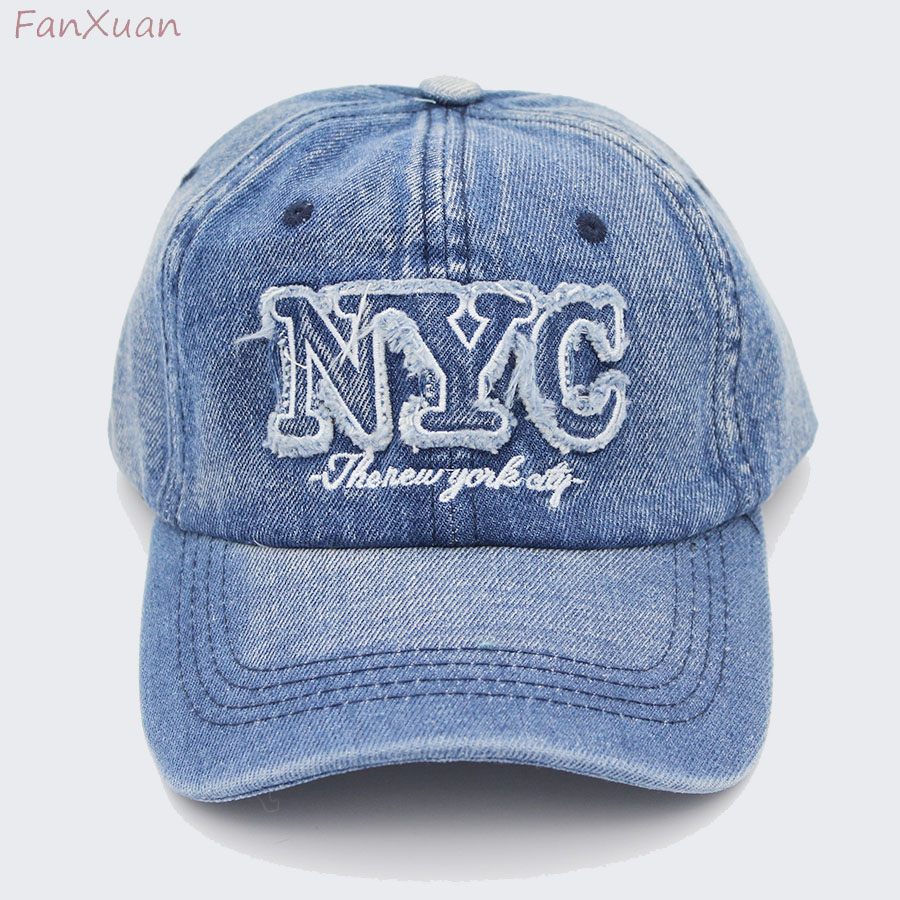 หมวกเบสบอลผ้ายีนส์หมวกปักลายอั - Embroidery Nyc บทวิจารณ์และราคา