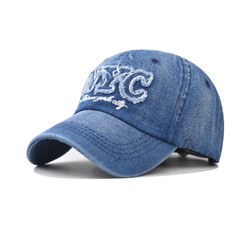 หมวกเบสบอลผ้ายีนส์หมวกปักลายอั - Embroidery Nyc บทวิจารณ์และราคา