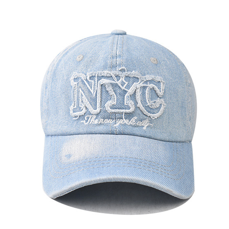 หมวกเบสบอลผ้ายีนส์หมวกปักลายอั - Embroidery Nyc บทวิจารณ์และราคา