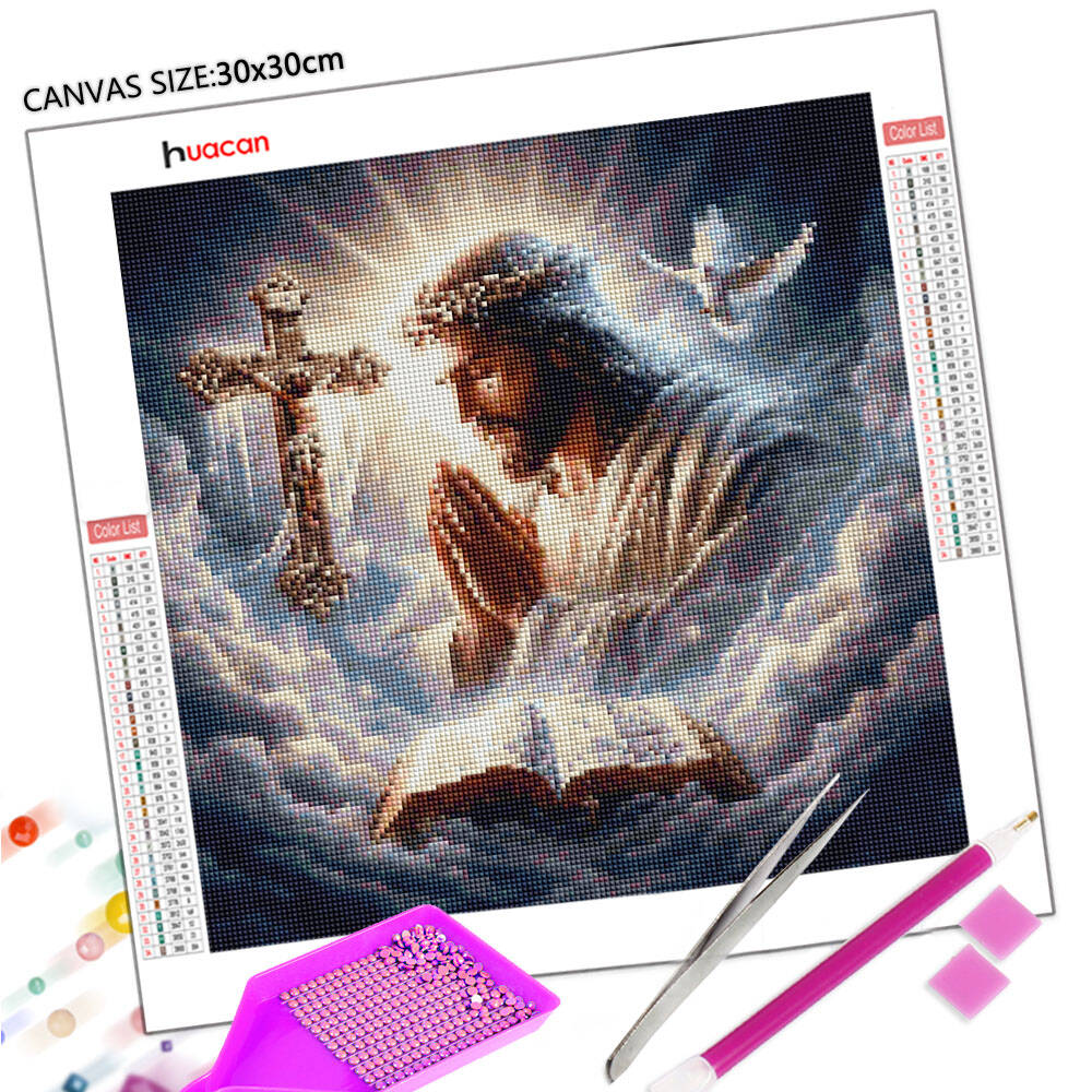 ภาพวาดเพชร Huacan 5D DIY ลายดอ - Embroidery Icon บทวิจารณ์และราคา