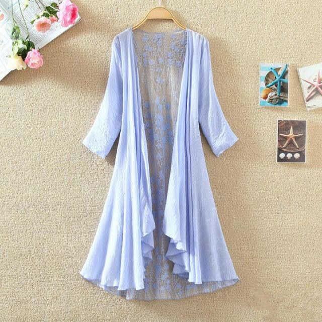 โบโฮ ฮอลิเดย์ บีช ซัมเมอร์คาร์ - Embroidery Cardigan บทวิจารณ์และราคา