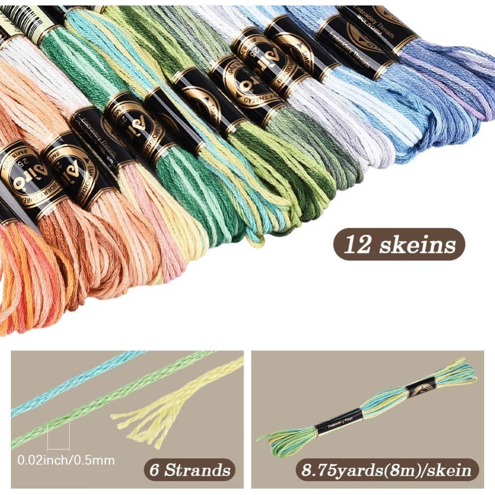 ไหมปักครอสติช 12 ม้วน 105 หลา  - Embroidery Floss บทวิจารณ์และราคา