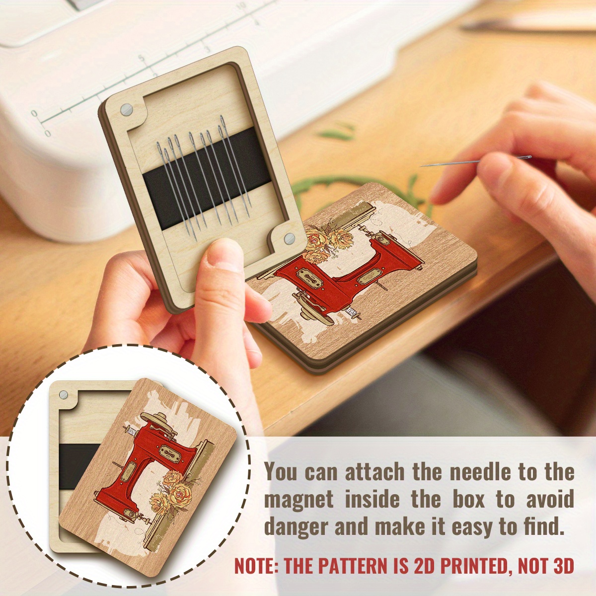 กล่องเข็มเย็บผ้าแม่เหล็กไม้ –  - Needle Minder Magnet บทวิจารณ์และราคา