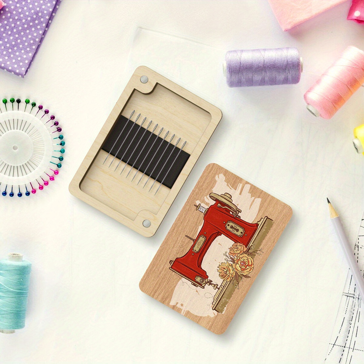 กล่องเข็มเย็บผ้าแม่เหล็กไม้ –  - Needle Minder Magnet บทวิจารณ์และราคา