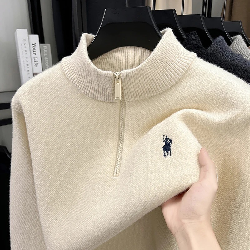 เสื้อสเวตเตอร์คอตั้งซิปคุณภาพส - Embroidery Design Logo บทวิจารณ์และราคา