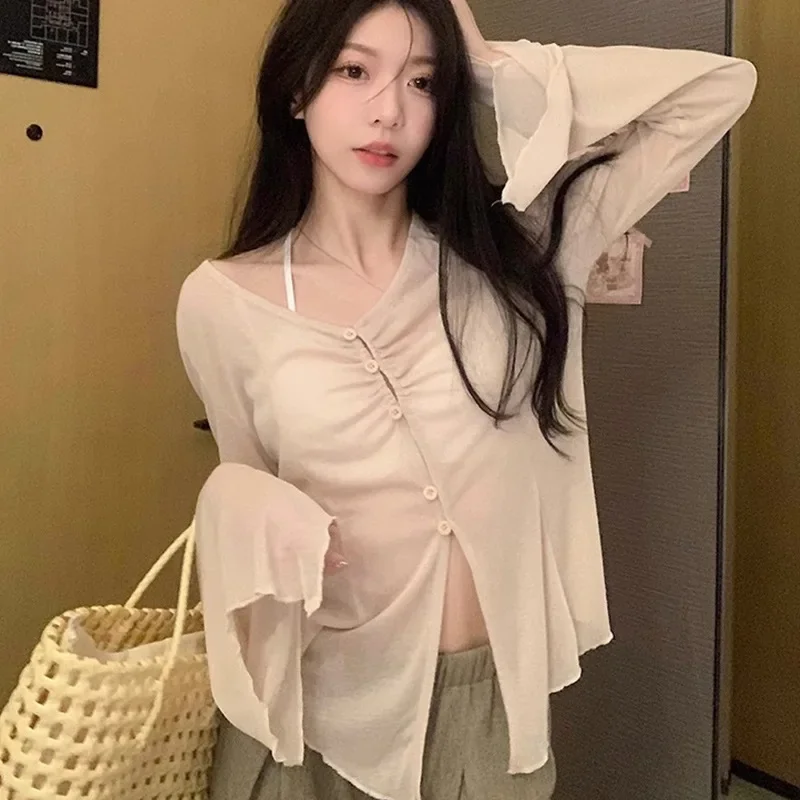 เสื้อเชิ้ตแขนบานโปร่ง - เสื้อเ - Embroidery Origin บทวิจารณ์และราคา