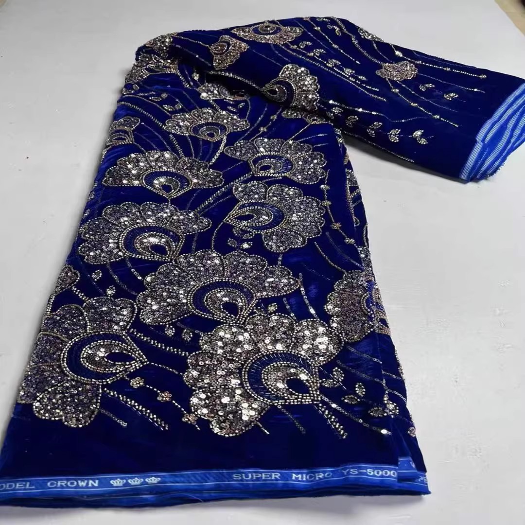 ผ้ากำมะหยี่ใหม่ 5 หลา ประดับเล - Embroidery Beads บทวิจารณ์และราคา