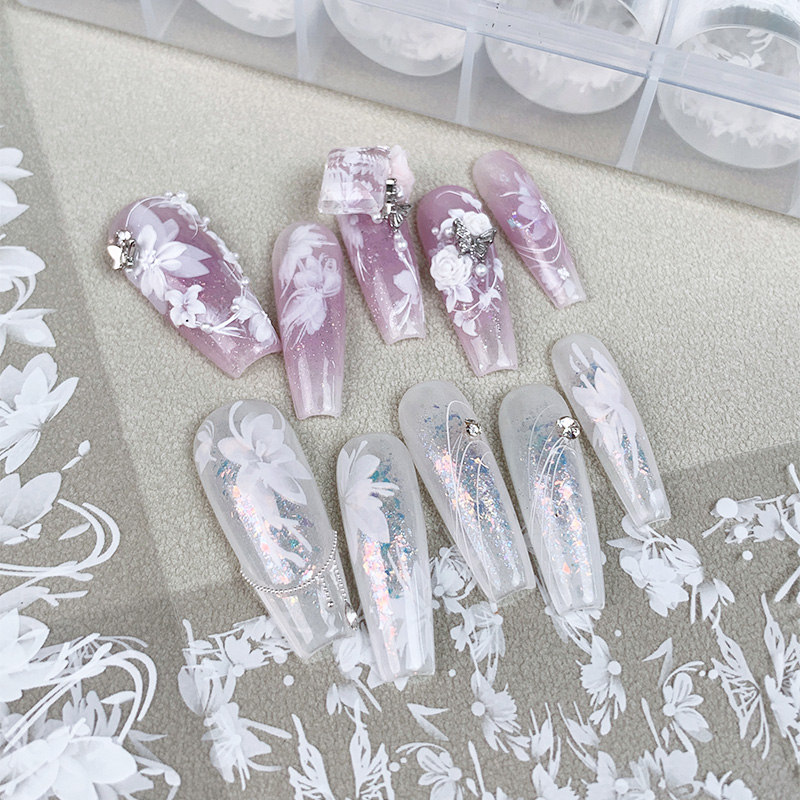 สติกเกอร์ลายดอกไม้สีขาว 6 ม้วน - Transfer Paper Carbon บทวิจารณ์และราคา