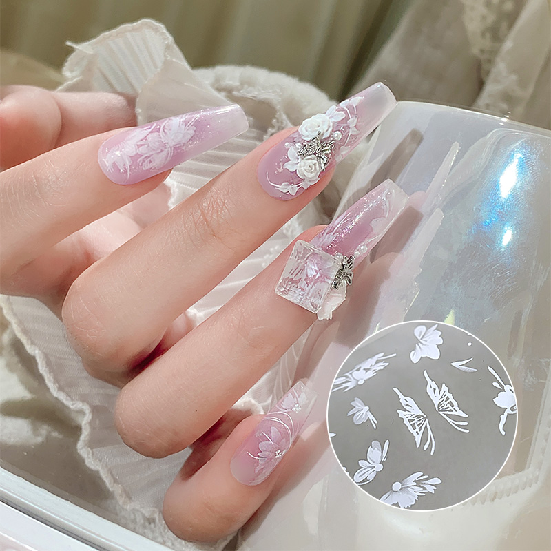 สติกเกอร์ลายดอกไม้สีขาว 6 ม้วน - Transfer Paper Carbon บทวิจารณ์และราคา