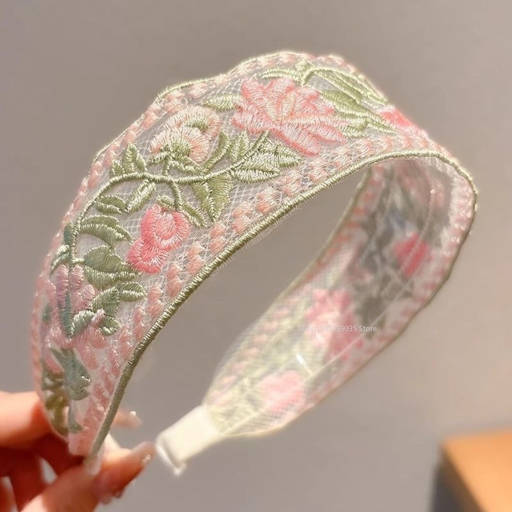 ที่คาดผมลูกไม้ปักลายดอกไม้สไตล - Embroidery Hoop บทวิจารณ์และราคา