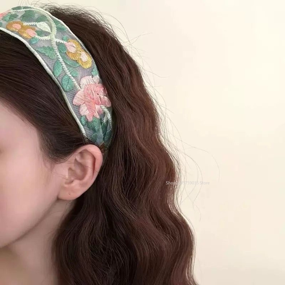 ที่คาดผมลูกไม้ปักลายดอกไม้สไตล - Embroidery Hoop บทวิจารณ์และราคา