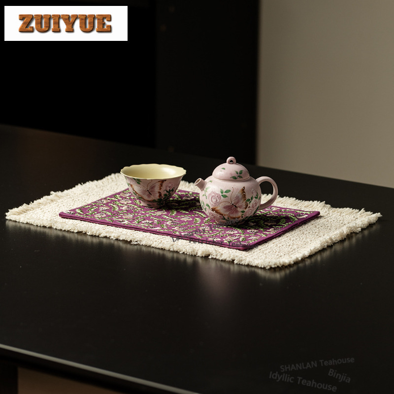 แผ่นรองจานชาปักลายสองชั้น แผ่น - Embroidery Cloth บทวิจารณ์และราคา