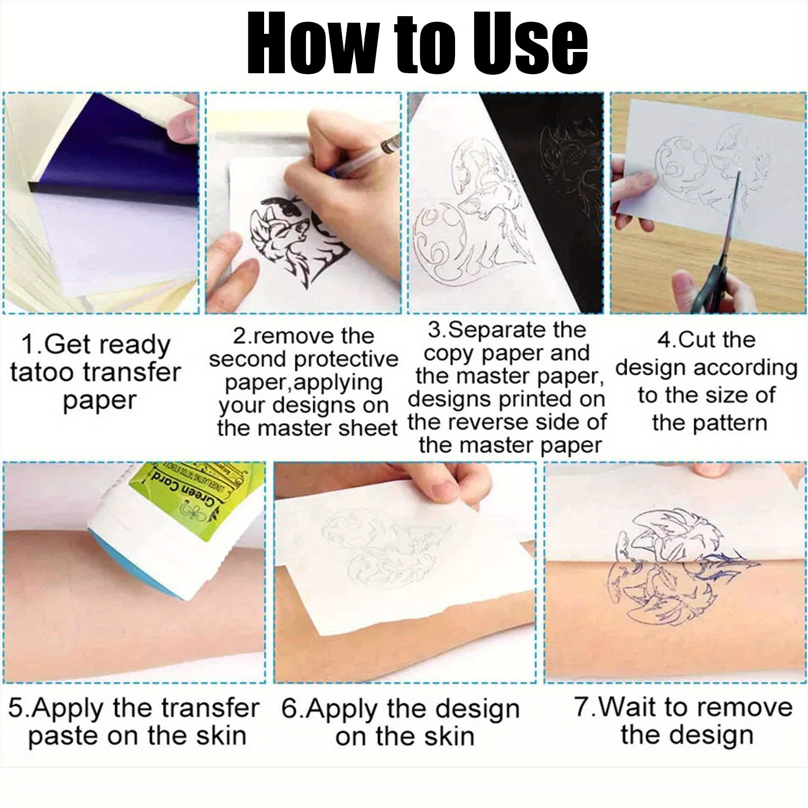 กระดาษถ่ายลายสักมืออาชีพ 100 แ - Transfer Paper Carbon บทวิจารณ์และราคา