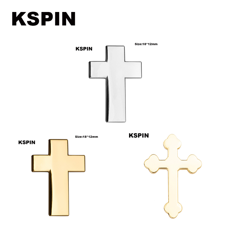 ป้ายโลหะกากบาทสีเงินบนเข็มกลัด - Embroidery Icon บทวิจารณ์และราคา