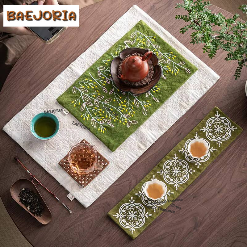 ผ้าเช็ดชาปักลายสไตล์พื้นเมือง  - Embroidery Cloth บทวิจารณ์และราคา