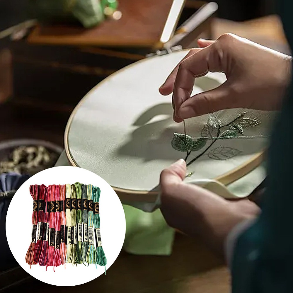 ด้ายปักไหมพรม 105 หลา 6 เส้น ด - Embroidery Floss บทวิจารณ์และราคา