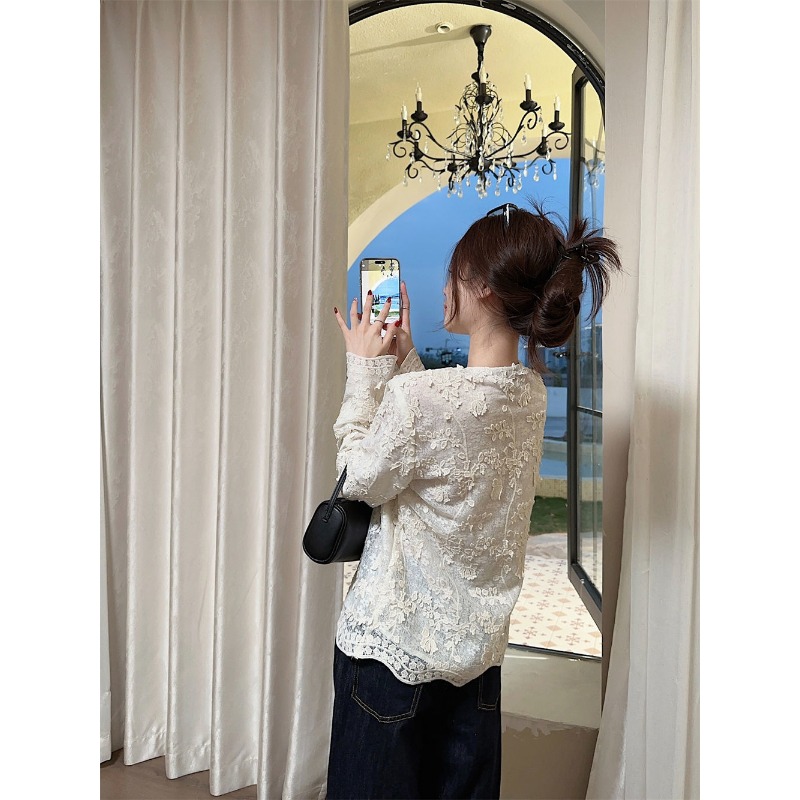 แฟชั่นปักสามมิติเสื้อลูกไม้ภาษ - Embroidery Cardigan บทวิจารณ์และราคา