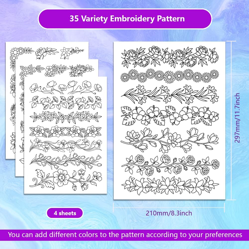 กระดาษปักลายดอกไม้ขนาดใหญ่แบบพ - Water Soluble Stabilizer บทวิจารณ์และราคา